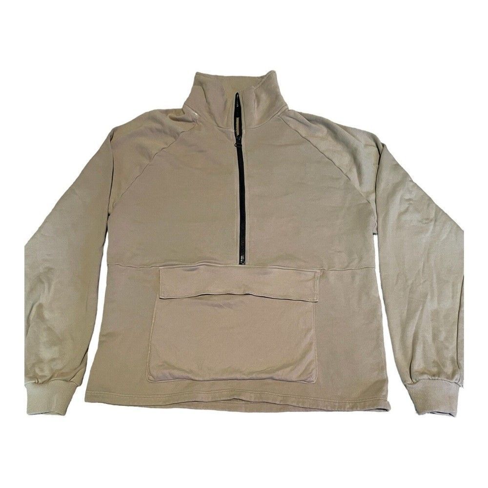 The Range Women‎ Brown Long Sleeve Turtleneck S Zippered Sweatshirt